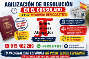 Expediente de nacionalidad por Ley de Memoria Democrática paralizado en el Consulado: Agilización o impulso para la Notificación de la Resolución.